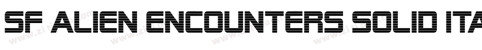 SF Alien Encounters Solid Italic字体转换